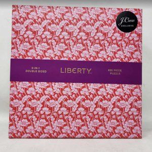 New J Crew x Liberty 500 piece 2-in-1 double sided puzzle in red / green